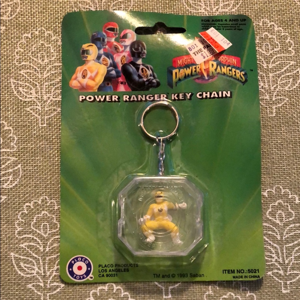 Power Ranger Key Chain - Yellow and Black